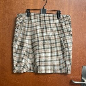 Light Blue Plaid Skirt